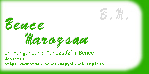 bence marozsan business card